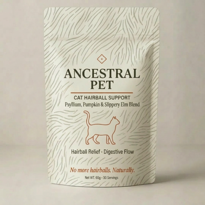 Hairball Support Blend for Cats for less vomiting, better digestion & a happier cat