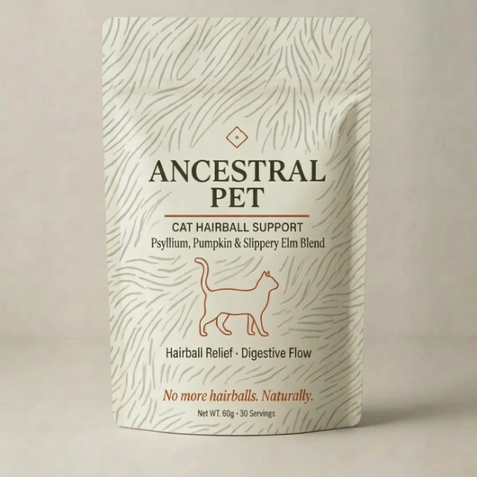 Hairball Support Blend for Cats for less vomiting, better digestion & a happier cat